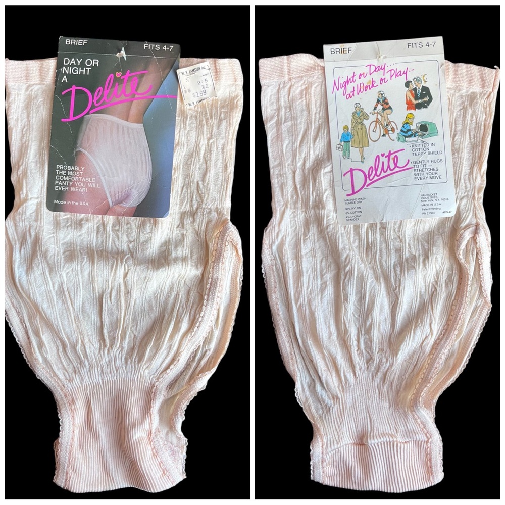 Vintage New Delite Women’s Brief Panties High Waisted Champagne Color Size‎ 4-7